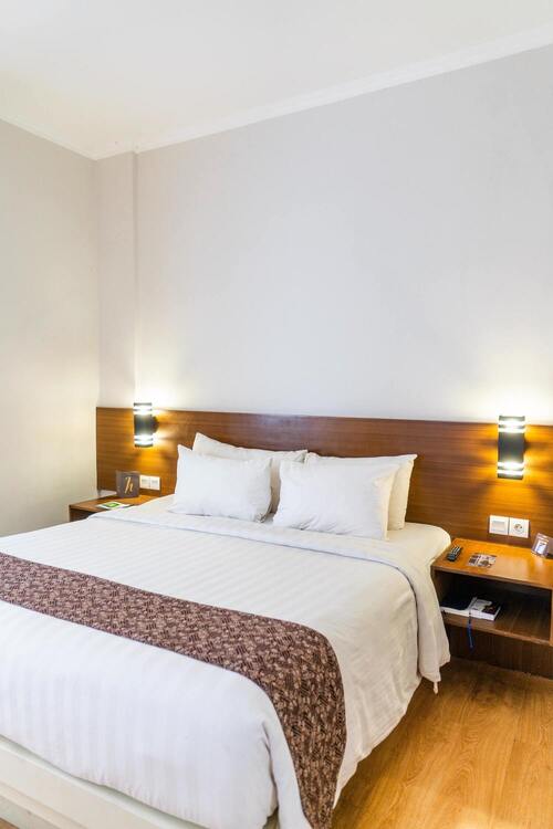 photo d'une chambre à l'Hotel Tout bleu et Blanc